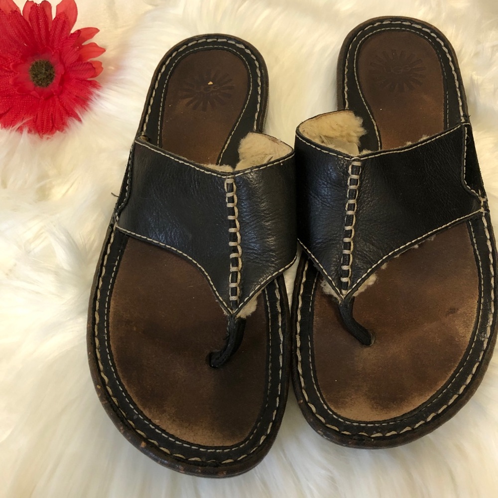 slipper leather ugg size 8